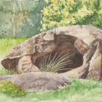Stone Boulder (Watercolour)